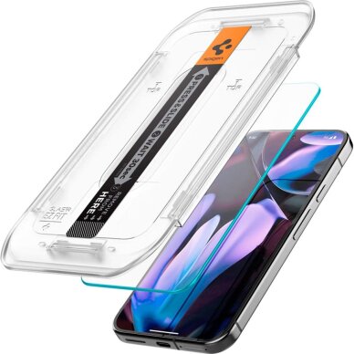Akcija! Grūdintas stiklas Google Pixel 9 Pro XL (set 2) - Spigen Glas.tR EZ FIT - Skaidrus  1