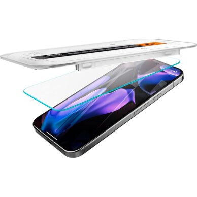 Akcija! Grūdintas stiklas Google Pixel 9 Pro XL (set 2) - Spigen Glas.tR EZ FIT - Skaidrus  3