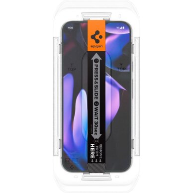 Akcija! Grūdintas stiklas Google Pixel 9 Pro XL (set 2) - Spigen Glas.tR EZ FIT - Skaidrus  5