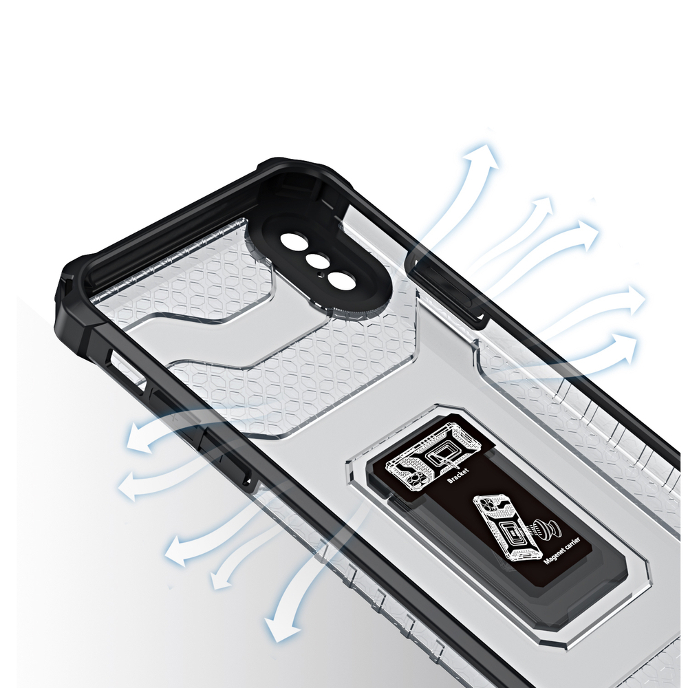 Dėklas Crystal Ring Case iPhone XS Max raudonas 3 Dėklas Crystal Ring Case iPhone XS Max raudonas 3