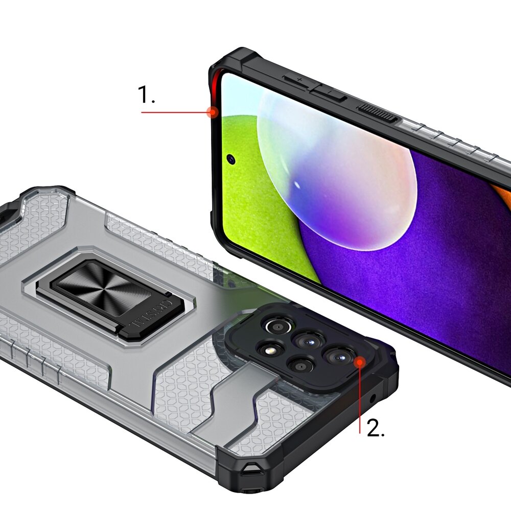 Dėklas Crystal Ring Case Kickstand Tough Rugged Samsung Galaxy A72 4G Žalias 6 Dėklas Crystal Ring Case Kickstand Tough Rugged Samsung Galaxy A72 4G Žalias 6