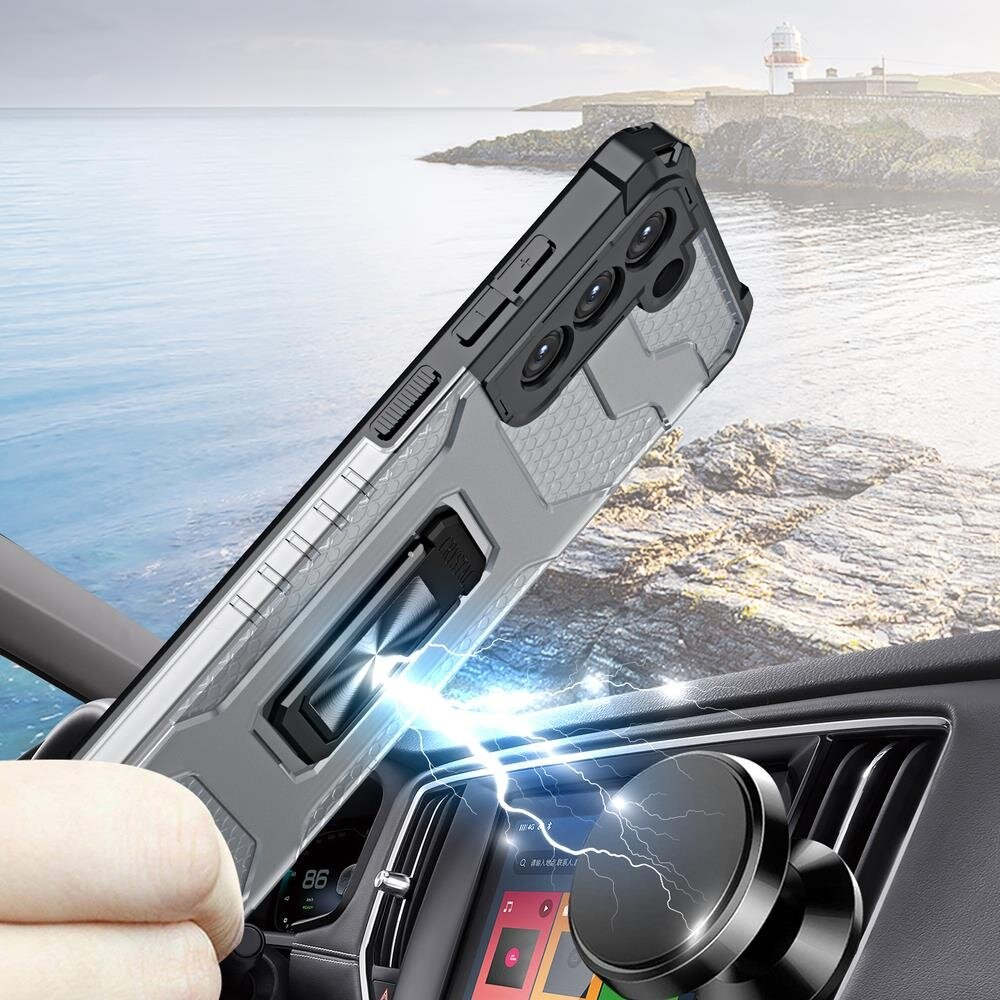 Dėklas Crystal Ring Case Samsung Galaxy S22 + (S22 Plus) raudonas 10 Dėklas Crystal Ring Case Samsung Galaxy S22 + (S22 Plus) raudonas 10