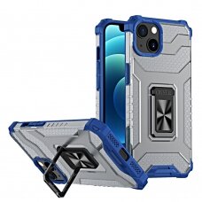 Dėklas Crystal Ring Case Kickstand Tough Rugged iPhone 12 mini Mėlynas