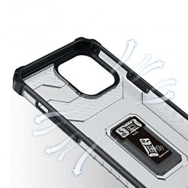 Dėklas Crystal Ring Case Kickstand Tough Rugged iPhone 11 Pro Max Raudonas 5