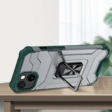 Dėklas Crystal Ring iPhone 13 Žalias 2 Dėklas Crystal Ring iPhone 13 Žalias 2