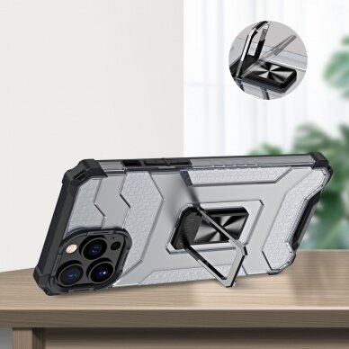 Dėklas Crystal Ring iPhone 13 Pro žalias 5 Dėklas Crystal Ring iPhone 13 Pro žalias 5