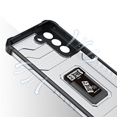 Dėklas Crystal Ring Case Kickstand Tough Rugged Samsung Galaxy S21+ 5G (S21 Plus 5G) Juodas 4