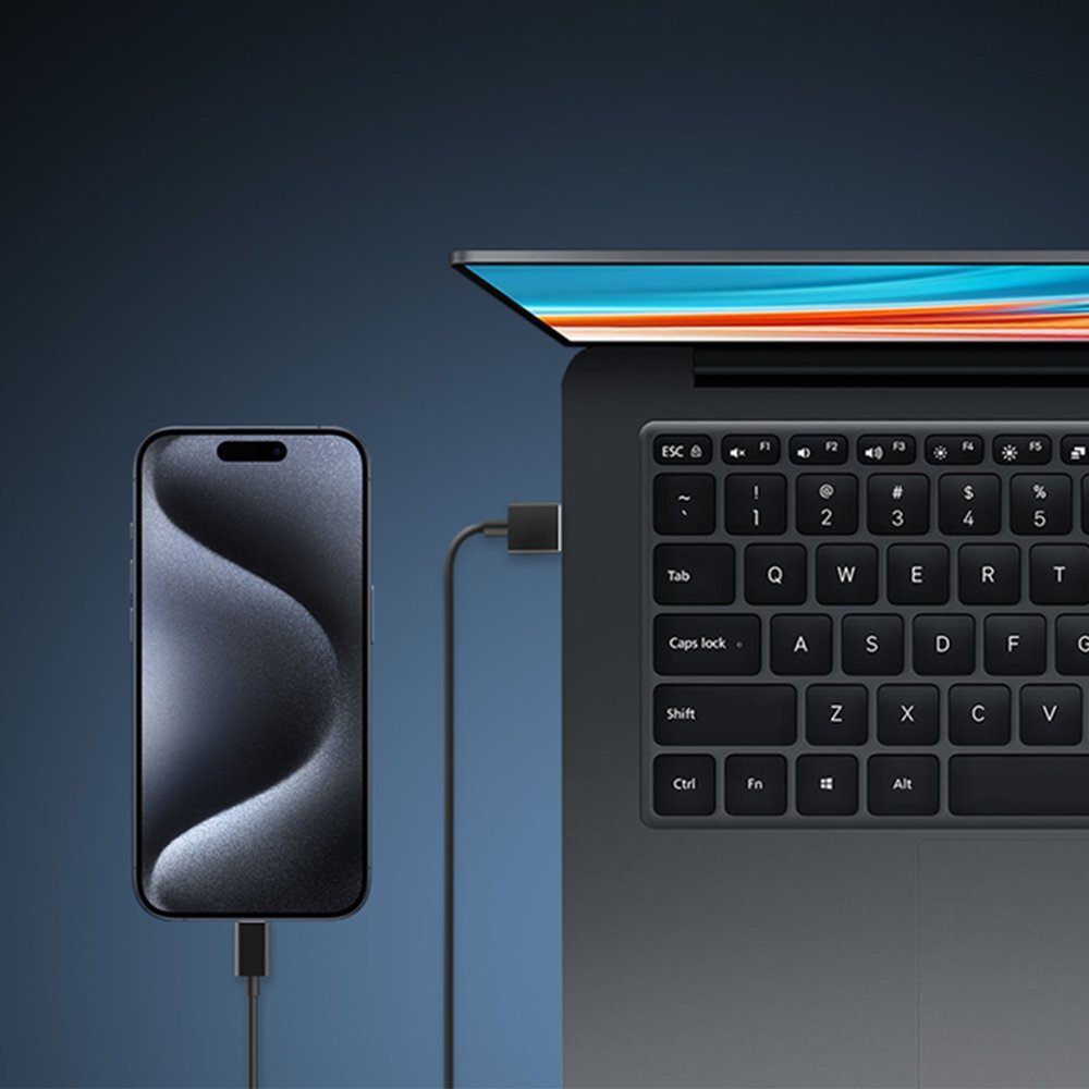 Krovimo kabelis Cuktech CKATC310NCBK USB-A – USB-C 1 m – juodas 3