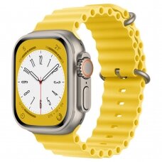 [Užsakomoji prekė] Apyrankė skirta Apple Watch 1 / 2 / 3 / 4 / 5 / 6 / 7 / 8 / 9 / SE / Ultra (42 / 44 / 45 / 49 mm) - Techsuit Watchband (W038) - Geltonas