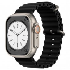 [Užsakomoji prekė] Apyrankė skirta Apple Watch 1 / 2 / 3 / 4 / 5 / 6 / 7 / SE / 8 / 9 (38 / 40 / 41mm) - Techsuit Watchband (W038) - Juodas