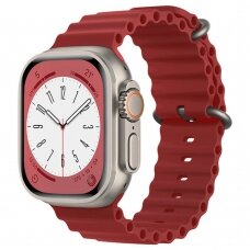 [Užsakomoji prekė] Apyrankė skirta Apple Watch 1 / 2 / 3 / 4 / 5 / 6 / 7 / SE / 8 / 9 (38 / 40 / 41mm) - Techsuit Watchband (W038) - Wine Raudonas
