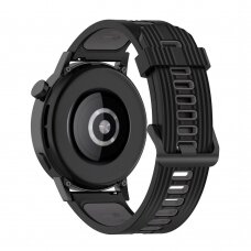 [Užsakomoji prekė] Apyrankė skirta Samsung Galaxy Watch 4/5/6, Galaxy Watch Active (40/ 44 mm), Huawei Watch GT / GT 2 / GT 3 (42 mm) - Techsuit Watchband 20mm (W002) - Juodas ZND933