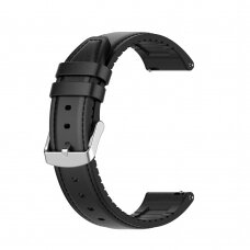 [Užsakomoji prekė] Apyrankė skirta Samsung Galaxy Watch 4/5/6, Galaxy Watch Active (40 / 44 mm), Huawei Watch GT / GT 2 / GT 3 (42 mm) - Techsuit Watchband 20mm (W007) - Juodas ZND933