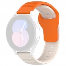 [Užsakomoji prekė] Apyrankė Samsung Galaxy Watch 4/5/6/Active 2, Huawei Watch GT 3 (42mm)/GT 3 Pro (43mm) - Techsuit Watchband (W050) - Oranžinė Smėlio