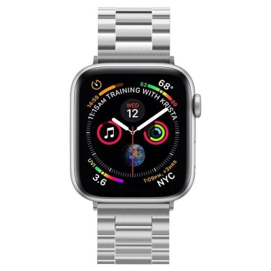 Akcija! Apyrankė skirta Apple Watch 1 / 2 / 3 / 4 / 5 / 6 / 7 / 8 / 9 / SE / Ultra (42 / 44 / 45 / 49 mm) - Spigen Modern Fit - Pilkas  2