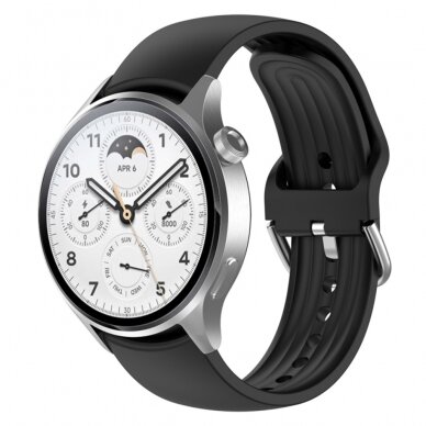 [Užsakomoji prekė] Apyrankė Huawei Watch GT 2 46mm / GT 3 46mm, Xiaomi Watch S1 Pro / Active - Techsuit Watchband (W003) - Juoda 2