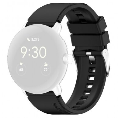 [Užsakomoji prekė] Apyrankė skirta Pixel Watch, Samsung Galaxy Watch 4/5/6, Active (40 / 44 mm), Huawei Watch GT / GT 2 / GT 3 (42 mm) - Techsuit Watchband 20mm (W026) - Juodas ZND933 1