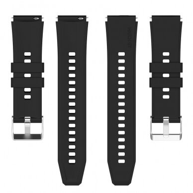 [Užsakomoji prekė] Apyrankė skirta Pixel Watch, Samsung Galaxy Watch 4/5/6, Active (40 / 44 mm), Huawei Watch GT / GT 2 / GT 3 (42 mm) - Techsuit Watchband 20mm (W026) - Juodas ZND933 4