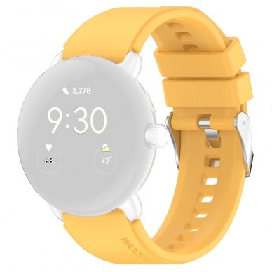 [Užsakomoji prekė] Apyrankė skirta Pixel Watch, Samsung Galaxy Watch 4/5/6, Active (40 / 44 mm), Huawei Watch GT / GT 2 / GT 3 (42 mm) - Techsuit Watchband 20mm (W026) - Geltonas 1