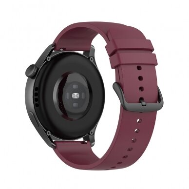 [Užsakomoji prekė] Apyrankė skirta Samsung Galaxy Watch 4/5/6, Galaxy Watch Active (40 / 44 mm), Huawei Watch GT / GT 2 / GT 3 (42 mm) - Techsuit Watchband 20mm (W001) - Tamsiai Raudonas ZND933 1