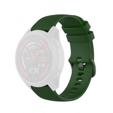 [Užsakomoji prekė] Apyrankė skirta Samsung Galaxy Watch 4/5/6, Galaxy Watch Active (40 / 44 mm), Huawei Watch GT / GT 2 / GT 3 (42 mm) - Techsuit Watchband 20mm (W006) - Žalias ZND933 2