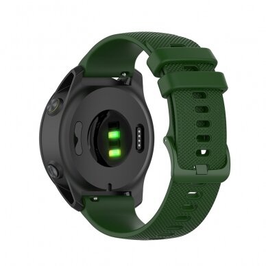 [Užsakomoji prekė] Apyrankė skirta Samsung Galaxy Watch 4/5/6, Galaxy Watch Active (40 / 44 mm), Huawei Watch GT / GT 2 / GT 3 (42 mm) - Techsuit Watchband 20mm (W006) - Žalias ZND933 3