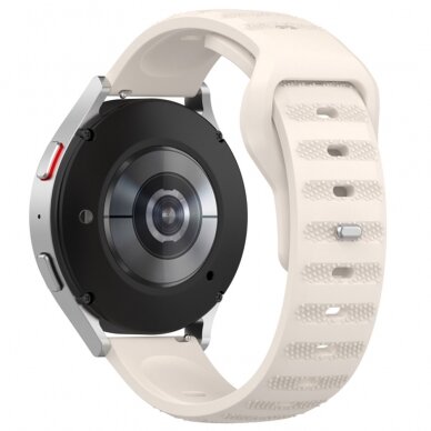 [Užsakomoji prekė] Apyrankė Samsung Galaxy Watch 4/5/Active 2, Huawei Watch GT 3 (42mm)/GT 3 Pro (43mm) - Techsuit Watchband (W050) - Smėlio 3