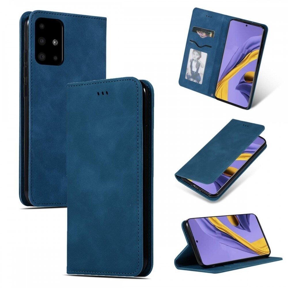 Dėklas Business Style Samsung A515 A51 Tamsiai Mėlynas Dėklas Business Style Samsung A515 A51 Tamsiai Mėlynas