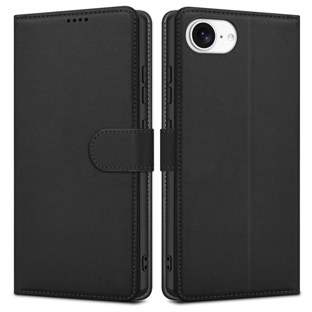 Apple iPhone 13/14 dėklas Fancy Wallet juodas Apple iPhone 13/14 dėklas Fancy Wallet juodas