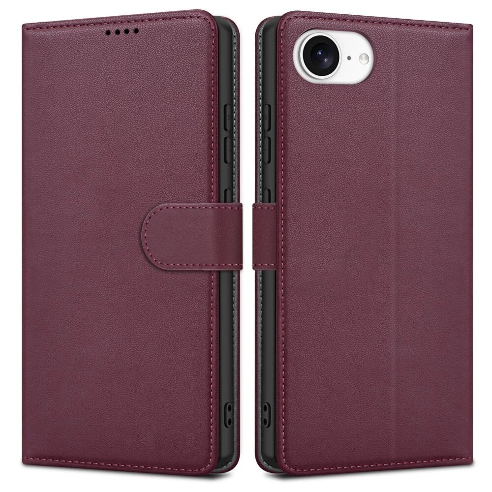 Samsung A546 A54 5G dėklas Fancy Wallet tamsiai raudonas