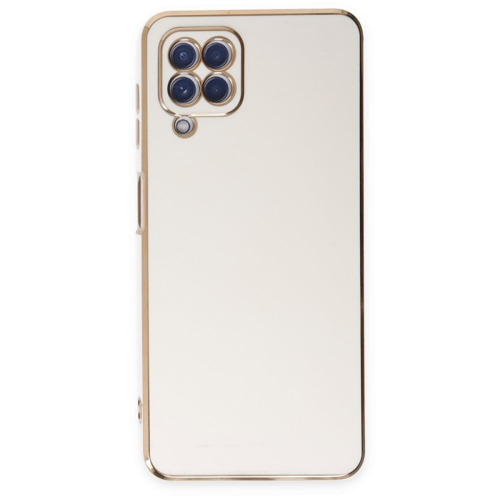 Dėklas Lighting Color Case for Samsung Galaxy A12 5G Baltas, auksiniais kraštais Dėklas Lighting Color Case for Samsung Galaxy A12 5G Baltas, auksiniais kraštais