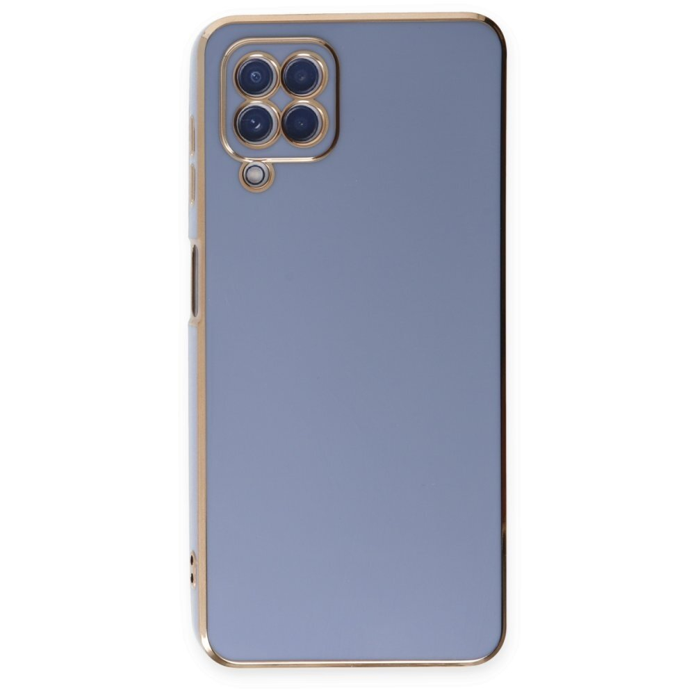 Dėklas Lighting Color Case for Samsung Galaxy A12 5G Mėlynas, auksiniais kraštais Dėklas Lighting Color Case for Samsung Galaxy A12 5G Mėlynas, auksiniais kraštais