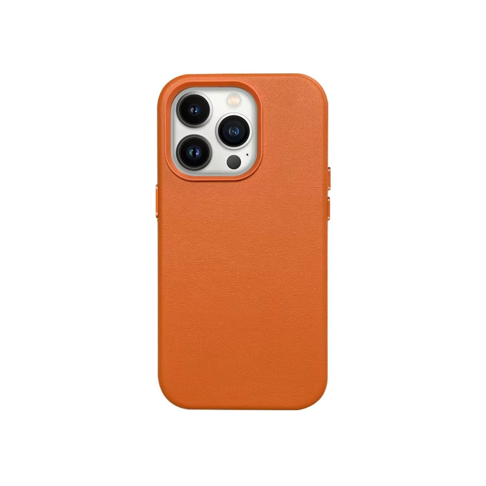 Dėklas Mag Leather Case Apple iPhone 14 Pro oranžinis Dėklas Mag Leather Case Apple iPhone 14 Pro oranžinis