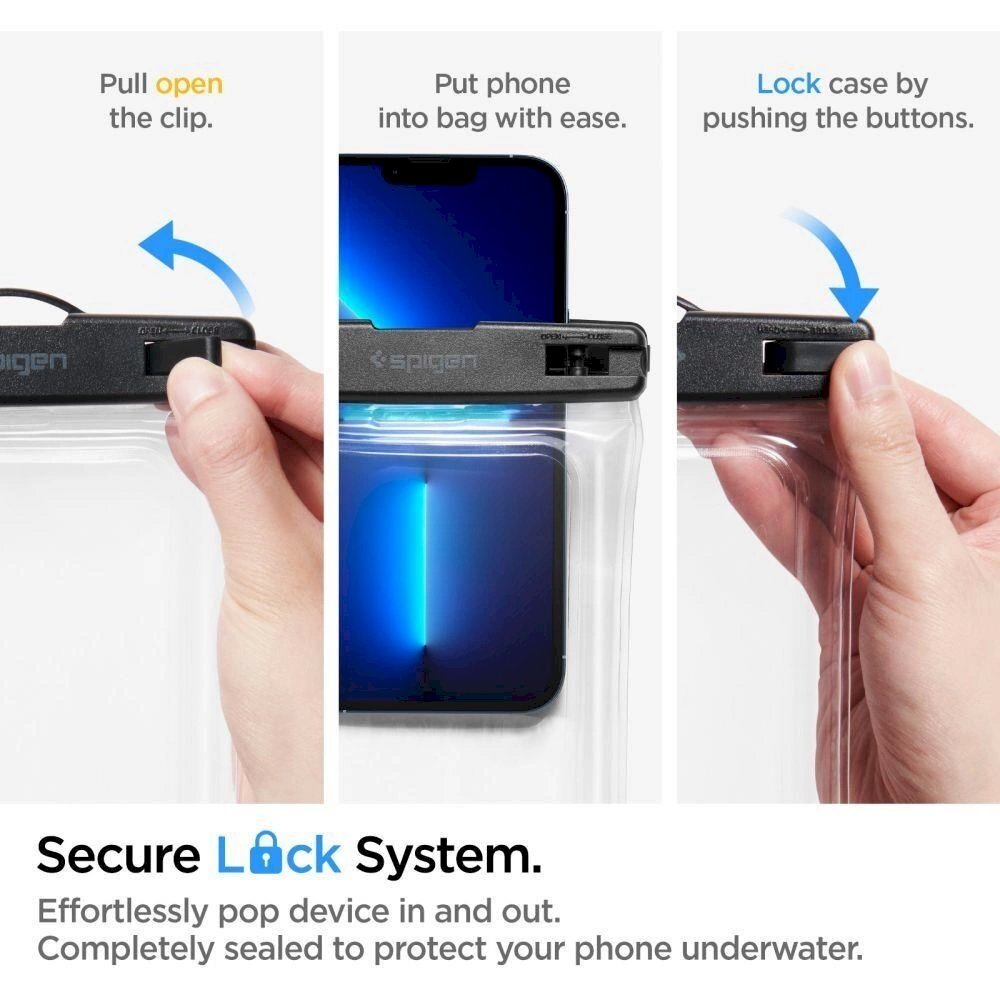 Dėklas Spigen A610 UNIVERSAL WATERPROOF FLOAT CASE CRYSTAL CLEAR 10 Dėklas Spigen A610 UNIVERSAL WATERPROOF FLOAT CASE CRYSTAL CLEAR 10
