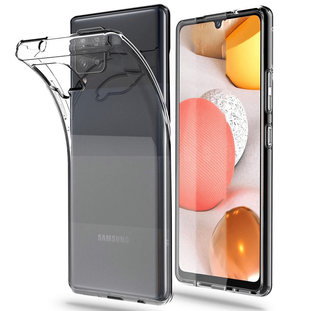 Dėklas Square Clear Case Samsung Galaxy A12 5G Skaidrus