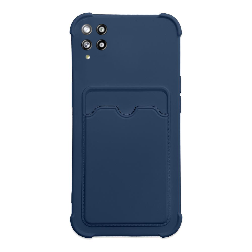 Dėklas su kišenėle kortelėms Card Armor Case Samsung Galaxy A22 4G Tamsiai Mėlynas Dėklas su kišenėle kortelėms Card Armor Case Samsung Galaxy A22 4G Tamsiai Mėlynas