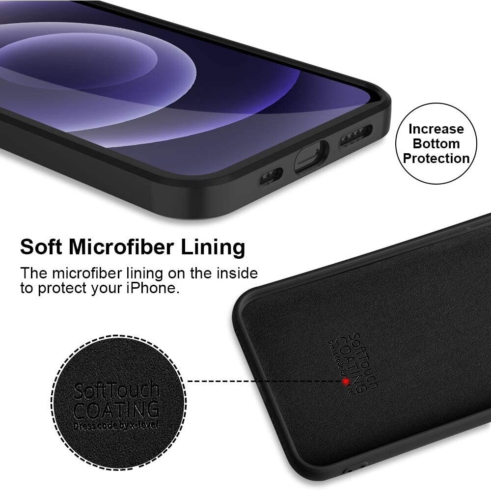 Dėklas Soft silicone by X-level iPhone 12/12 Pro juodas  2