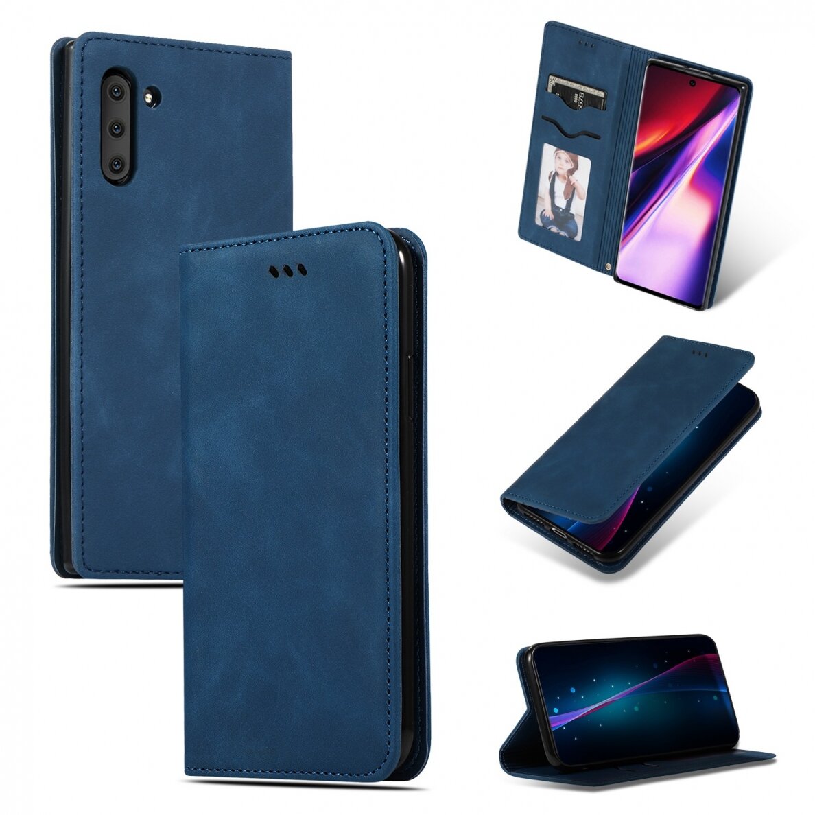 Dėklas Business Style Samsung A057 A05s tamsiai mėlynas Dėklas Business Style Samsung A057 A05s tamsiai mėlynas