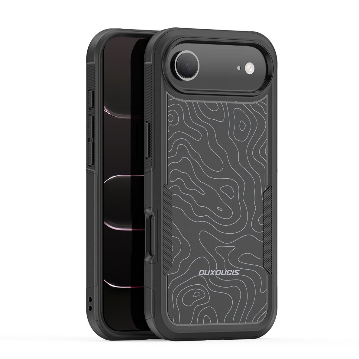 iPhone Air Dux Ducis Shld dėklas – juodas (Contour Pattern)