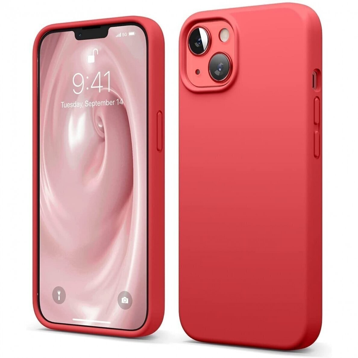Dėklas Liquid Silicone 1.5mm Apple iPhone 15 Plus raudonas
