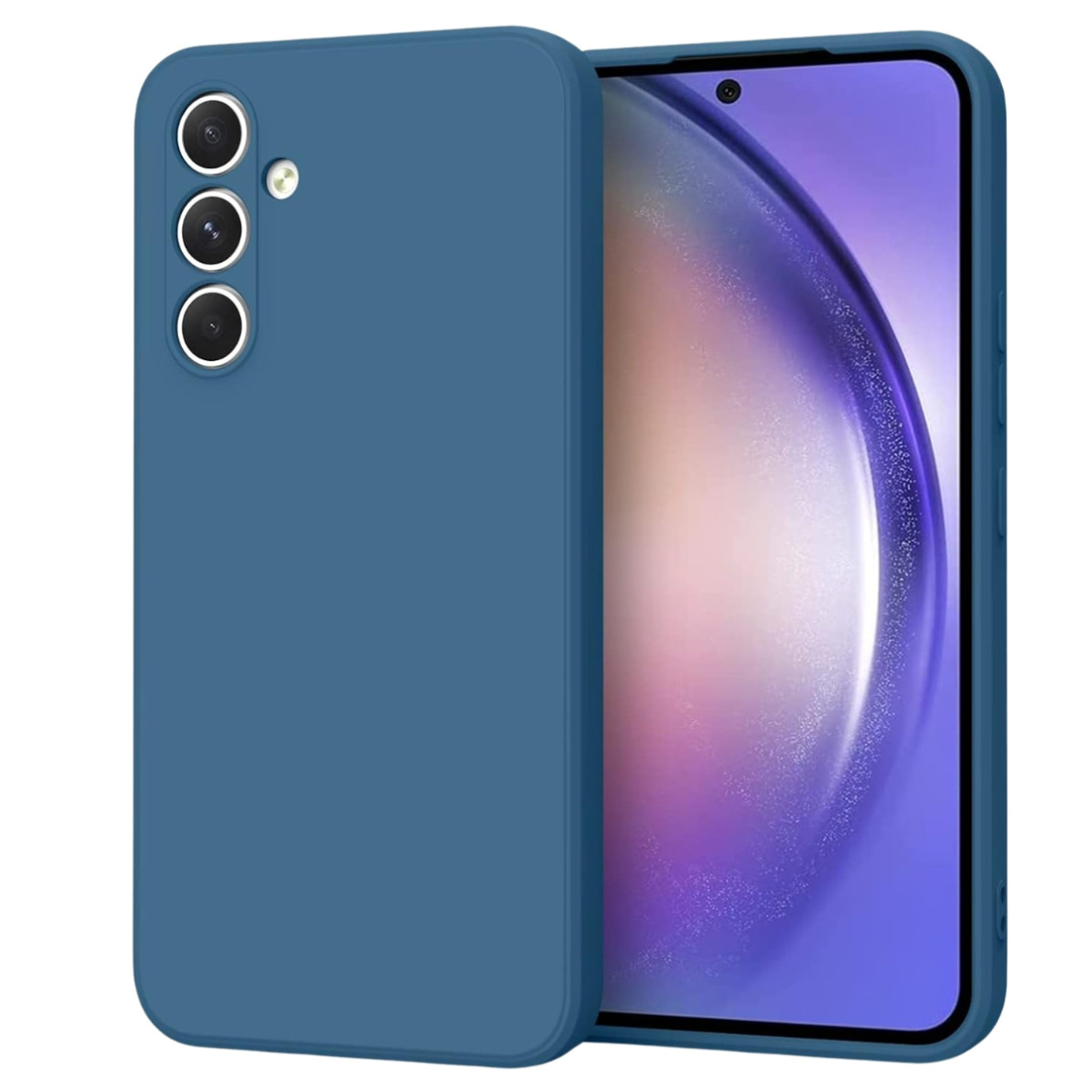 Dėklas Liquid Silikoninis 1.5mm Samsung A566 A56 5G Tamsiai mėlynas