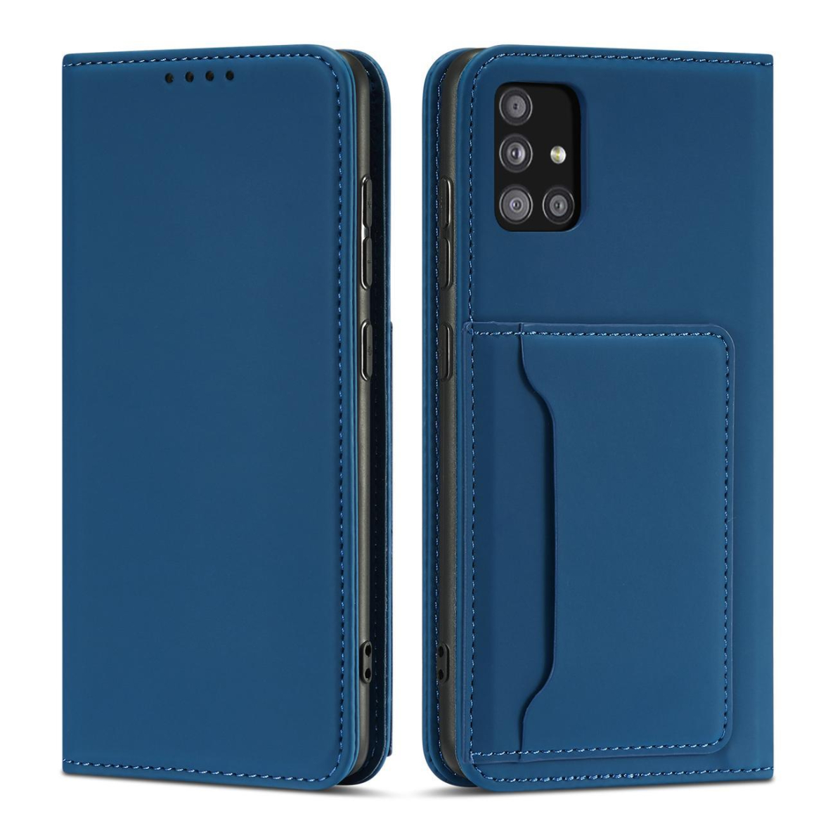 Dėklas Magnet Card Case Samsung Galaxy A12 5G Mėlynas Dėklas Magnet Card Case Samsung Galaxy A12 5G Mėlynas