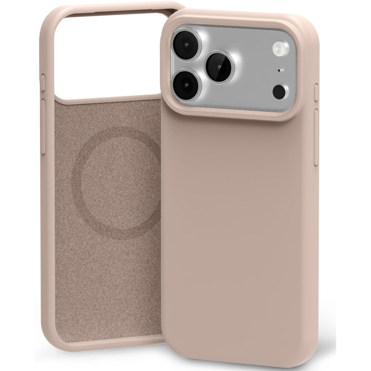 iPhone 17 Pro Mercury Pure MagSafe Silicon dėklas – rožinio smėlio