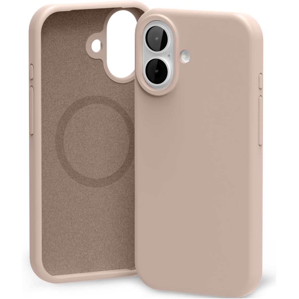 iPhone 17 Mercury Pure MagSafe silikoninis dėklas – rožinio smėlio