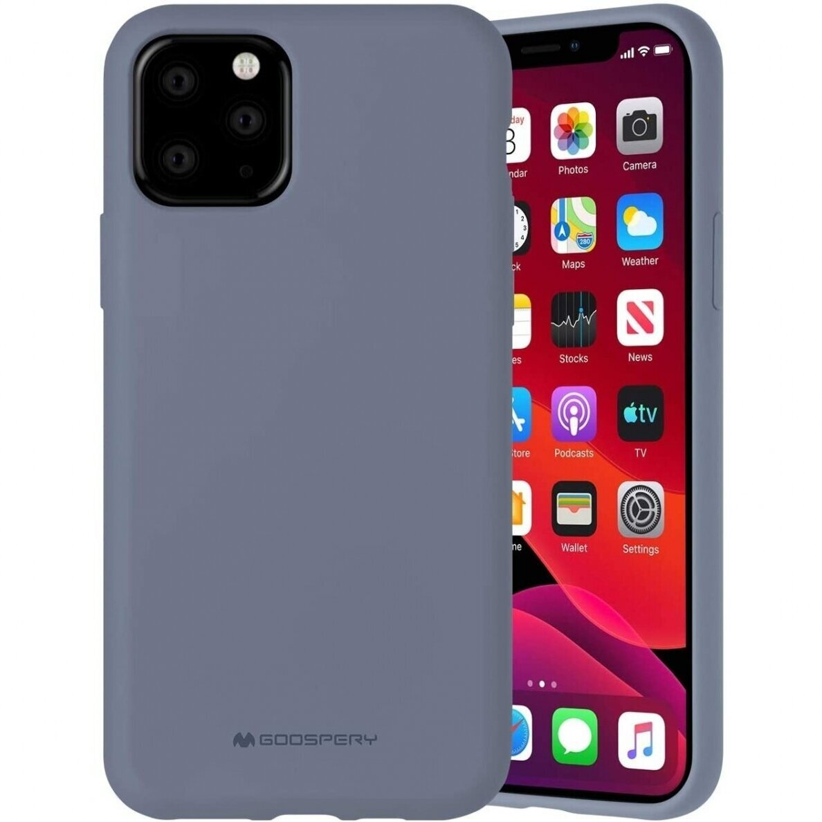 Dėklas Mercury LSR Soft Apple Iphone 12/12 Pro Levandos Pilka