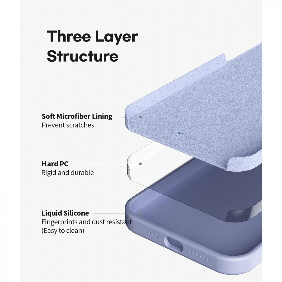 Dėklas Mercury Silicone Case Apple iPhone 13 levandos pilka 3 Dėklas Mercury Silicone Case Apple iPhone 13 levandos pilka 3