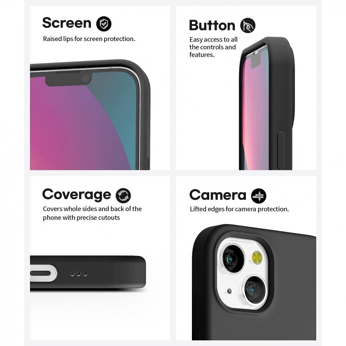 Dėklas Mercury Silicone Case Apple iPhone 13 mini juodas 1 Dėklas Mercury Silicone Case Apple iPhone 13 mini juodas 1