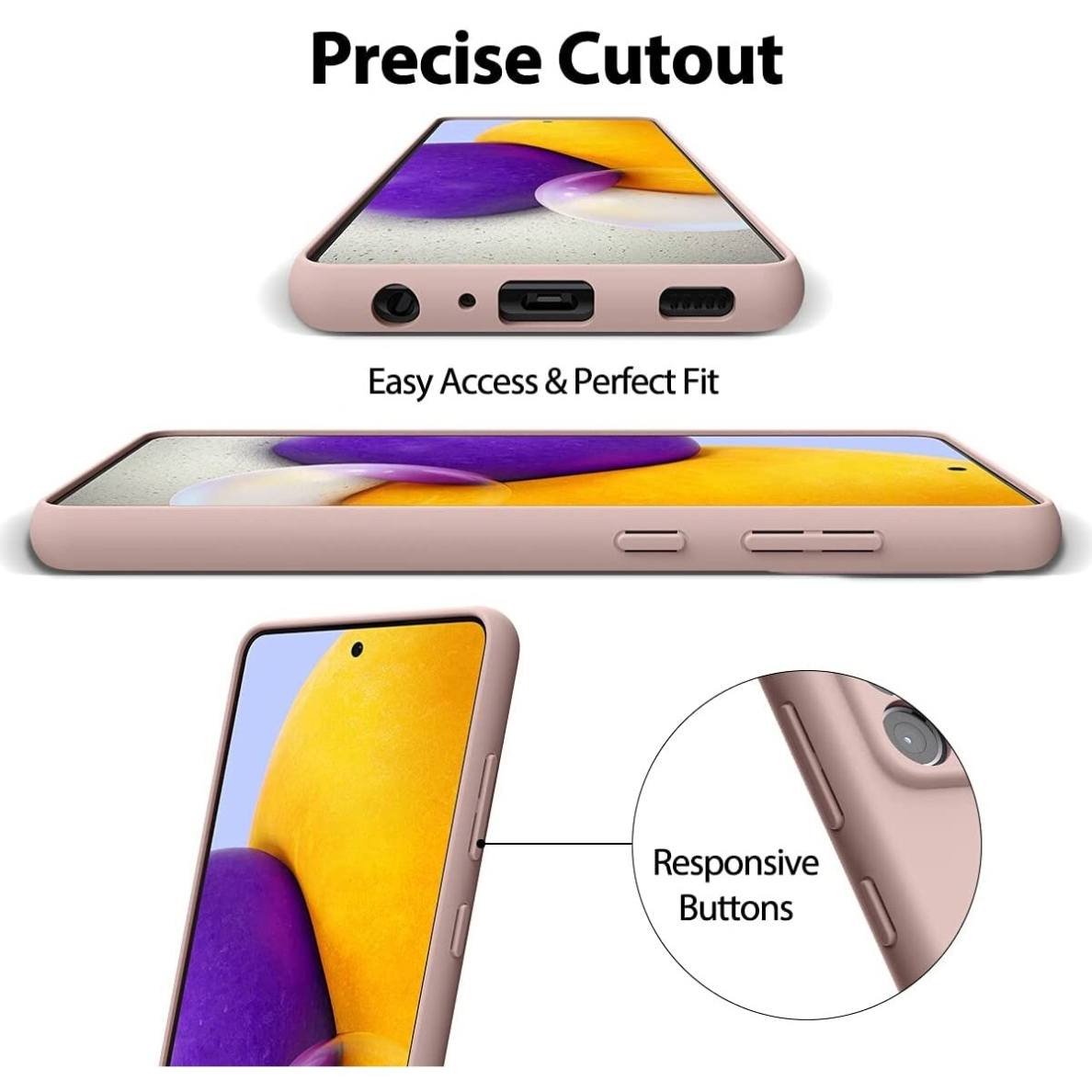 Dėklas Mercury LSR Soft Samsung A726 A72 5G rožinio smėlio  2
