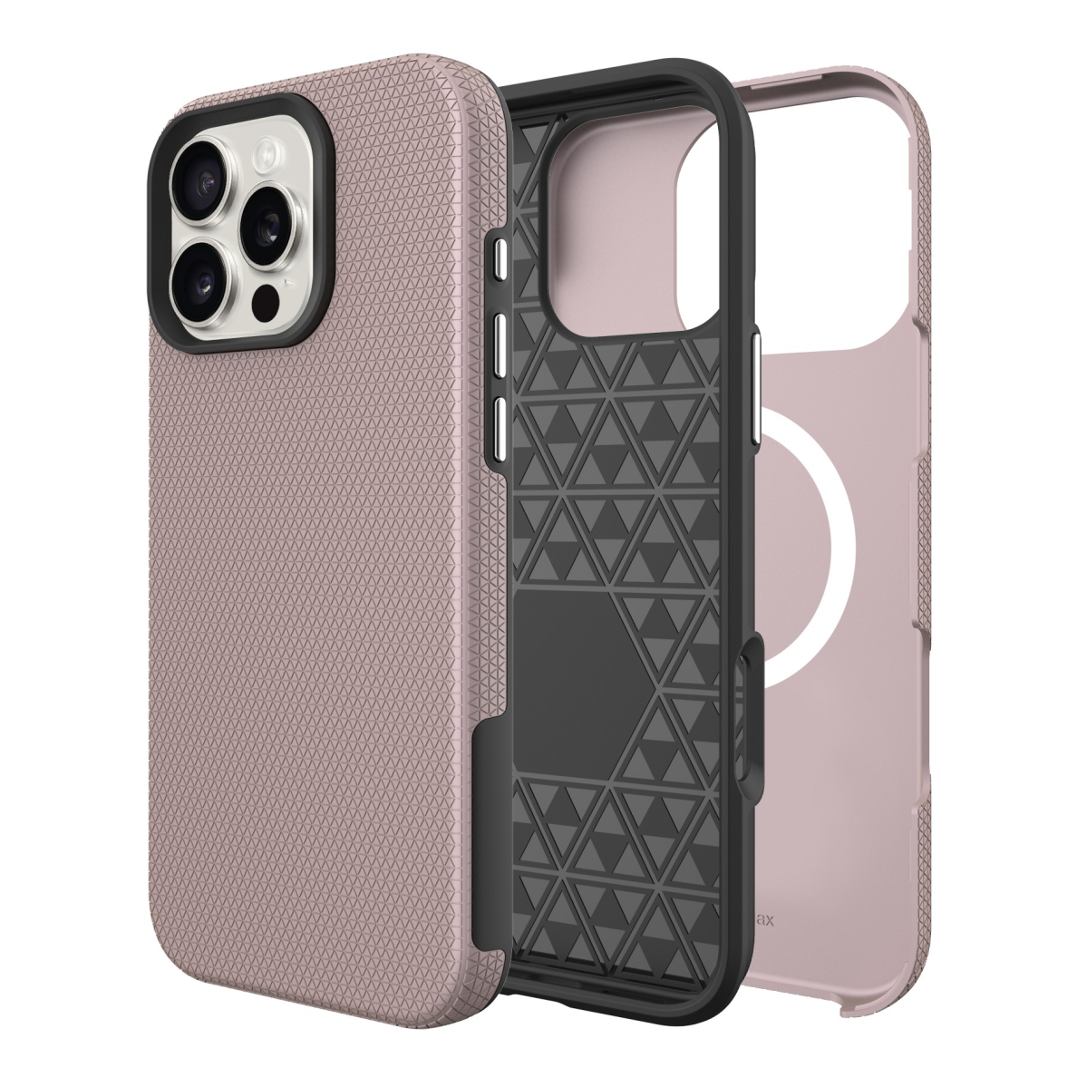 Dėklas Perfectionists Triangle Mag Case Apple iPhone 15 Pro Max rožinio aukso