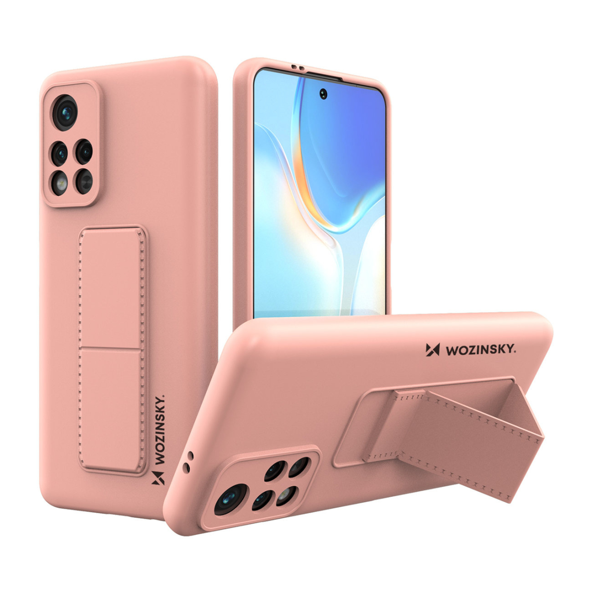 Dėklas Wozinsky Kickstand Silicone Xiaomi Poco M4 Pro 5G Rožinis Dėklas Wozinsky Kickstand Silicone Xiaomi Poco M4 Pro 5G Rožinis